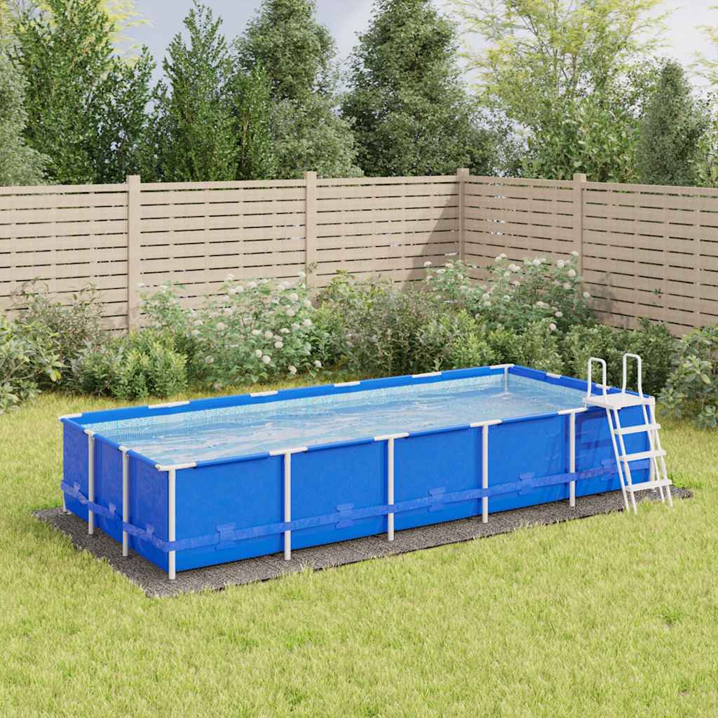 Telo Sotto Piscina Grigio Chiaro 550x280 cm Geotessile Poliestere