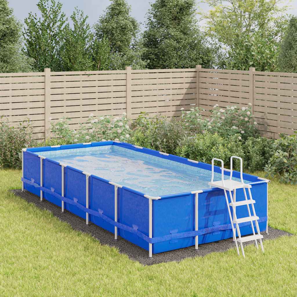 Telo Sotto Piscina Grigio Chiaro 640x321 cm Geotessile Poliestere