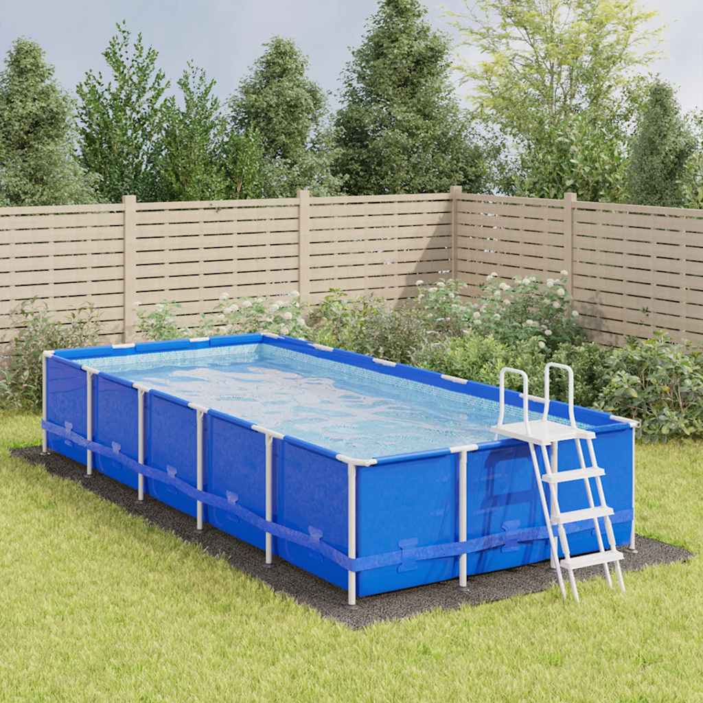 Telo Sotto Piscina Grigio Chiaro 750x370 cm Geotessile Poliestere