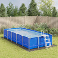 Telo Sotto Piscina Grigio Chiaro 750x370 cm Geotessile Poliestere