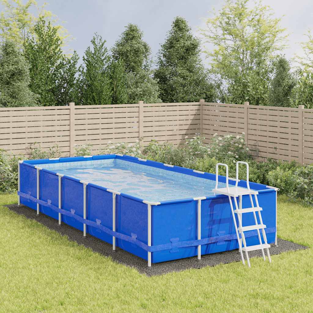 Telo Sotto Piscina Grigio Chiaro 820x420 cm Geotessile Poliestere