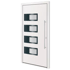 Porta d'ingresso bianca 100x200 cm in alluminio e PVC