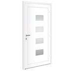 Porta d'ingresso bianca 100x200 cm in alluminio e PVC