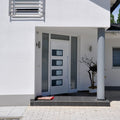 Porta d'ingresso bianca 100x200 cm in alluminio e PVC