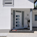 Porta d'Ingresso Bianca 100x210 cm in Alluminio e PVC