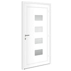 Porta d'ingresso bianca 110x210 cm in alluminio e PVC