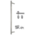 Porta d'Ingresso Bianca 100x200 cm in Alluminio e PVC