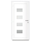 Porta d'ingresso bianca 100x210 cm in alluminio e PVC