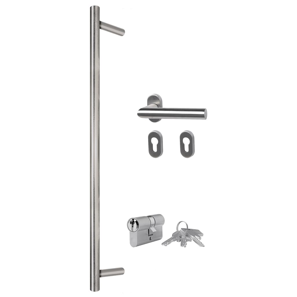 Porta d'ingresso bianca 100x210 cm in alluminio e PVC