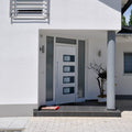 Porta d'ingresso bianca 100x210 cm in alluminio e PVC