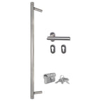 Porta d'Ingresso Bianca 110x210 cm in Alluminio e PVC