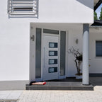 Porta d'Ingresso Bianca 110x210 cm in Alluminio e PVC
