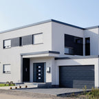 Porta d'Ingresso Antracite 100x200 cm in Alluminio e PVC