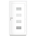 Porta d'Ingresso Antracite 100x200 cm in Alluminio e PVC