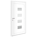 Porta d'Ingresso Antracite 100x200 cm in Alluminio e PVC