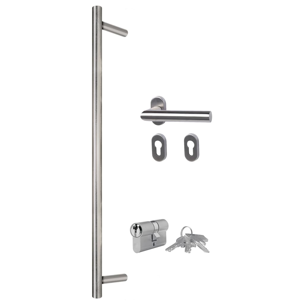 Porta d'Ingresso Antracite 100x200 cm in Alluminio e PVC