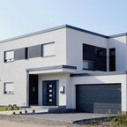 Porta d'Ingresso Antracite 100x210 cm in Alluminio e PVC