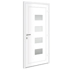 Porta d'Ingresso Antracite 100x210 cm in Alluminio e PVC