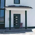 Porta d'Ingresso Antracite 100x210 cm in Alluminio e PVC