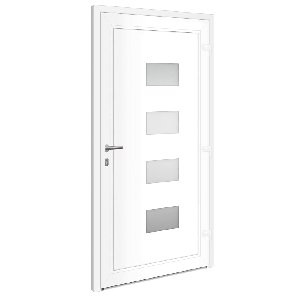 Porta d'Ingresso Antracite 110x210 cm in Alluminio e PVC