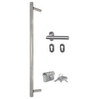 Porta d'Ingresso Antracite 110x210 cm in Alluminio e PVC