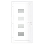 Porta d'ingresso antracite 100x200 cm in alluminio e PVC