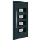 Porta Ingresso Antracite 100x210 cm Alluminio e PVC