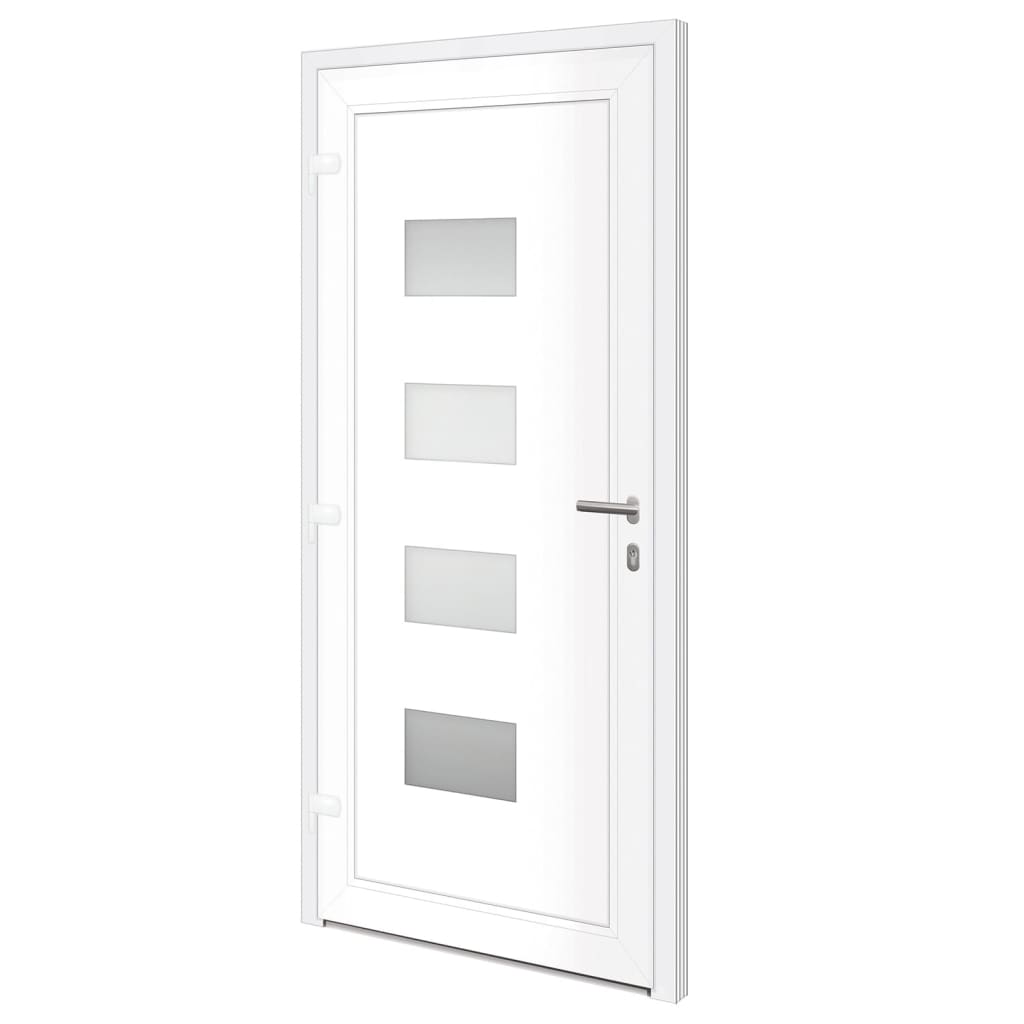Porta Ingresso Antracite 100x210 cm Alluminio e PVC