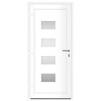 Porta Ingresso Antracite 100x210 cm Alluminio e PVC
