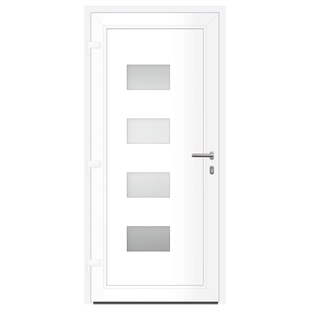 Porta Ingresso Antracite 100x210 cm Alluminio e PVC