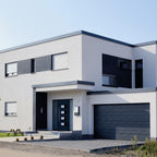 Porta d'Ingresso Antracite 110x210 cm in Alluminio e PVC
