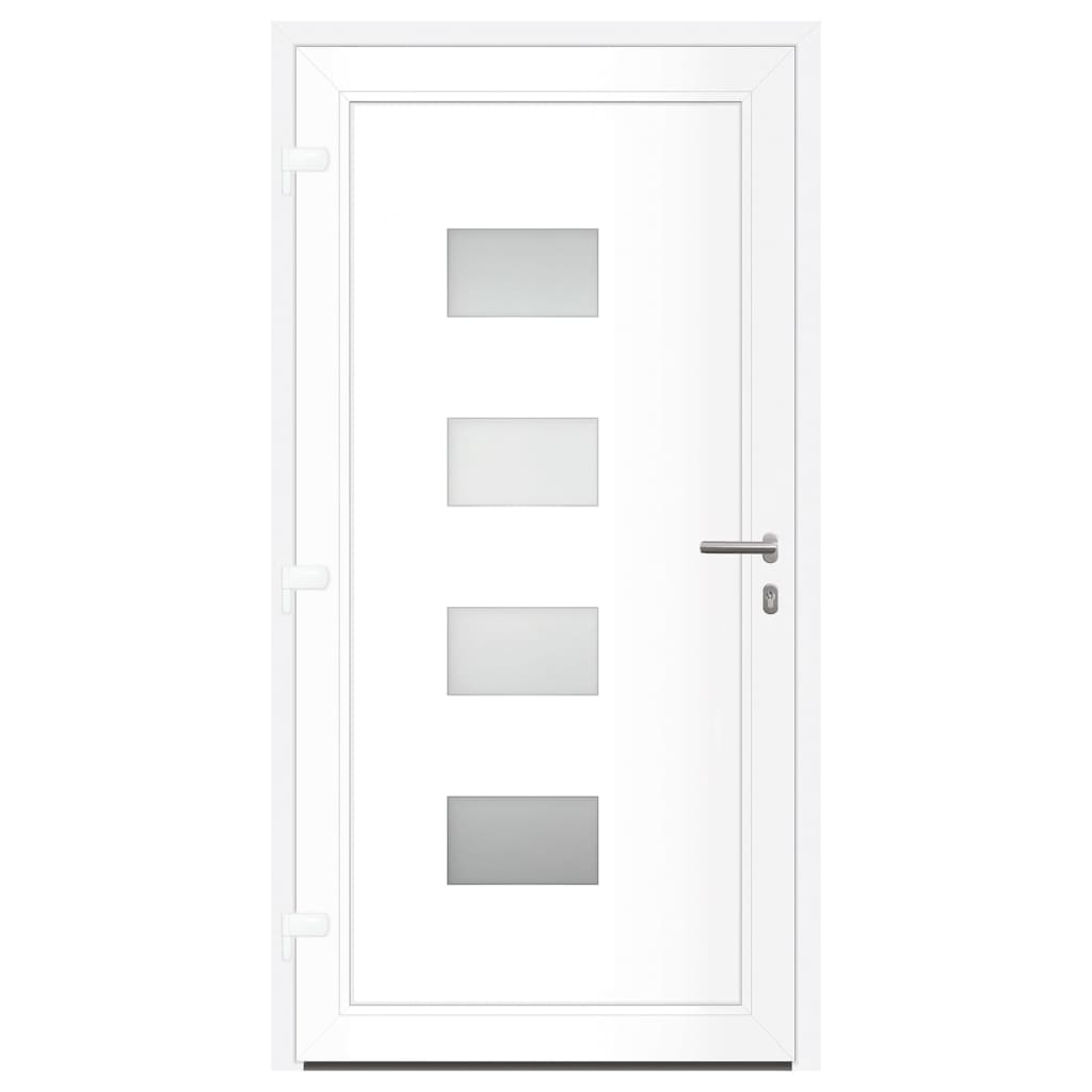 Porta d'Ingresso Antracite 110x210 cm in Alluminio e PVC