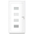 Porta d'Ingresso Antracite 110x210 cm in Alluminio e PVC