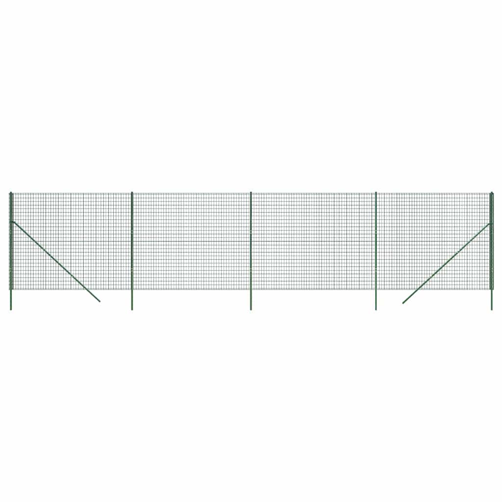 Recinzione Metallica Verde 1,8x10 m Acciaio Zincato con Rivestimento PVC