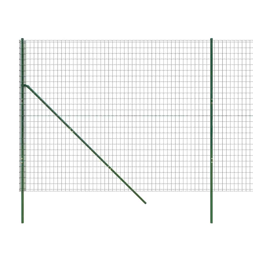 Recinzione Metallica Verde 1,8x10 m Acciaio Zincato con Rivestimento PVC