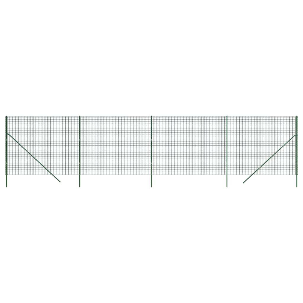 Recinzione Metallica Verde 2x10 m in Acciaio Zincato con Rivestimento PVC