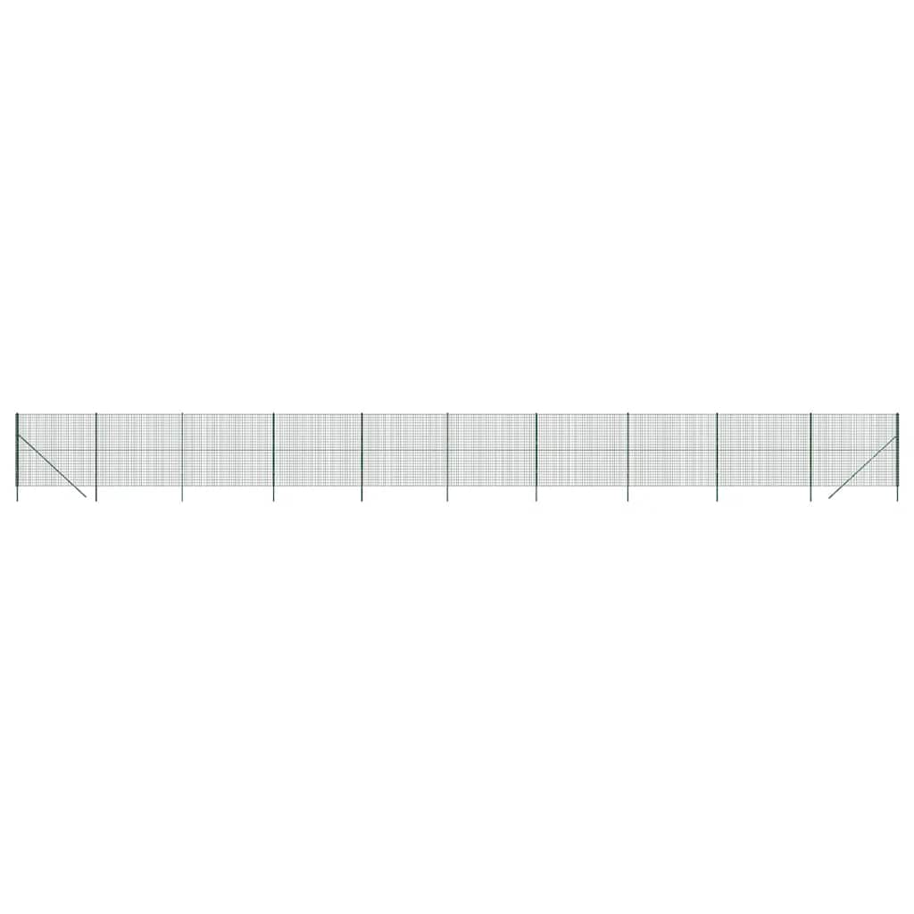 Recinzione Metallica Verde 1,4x25 m in Acciaio Zincato con Rivestimento PVC