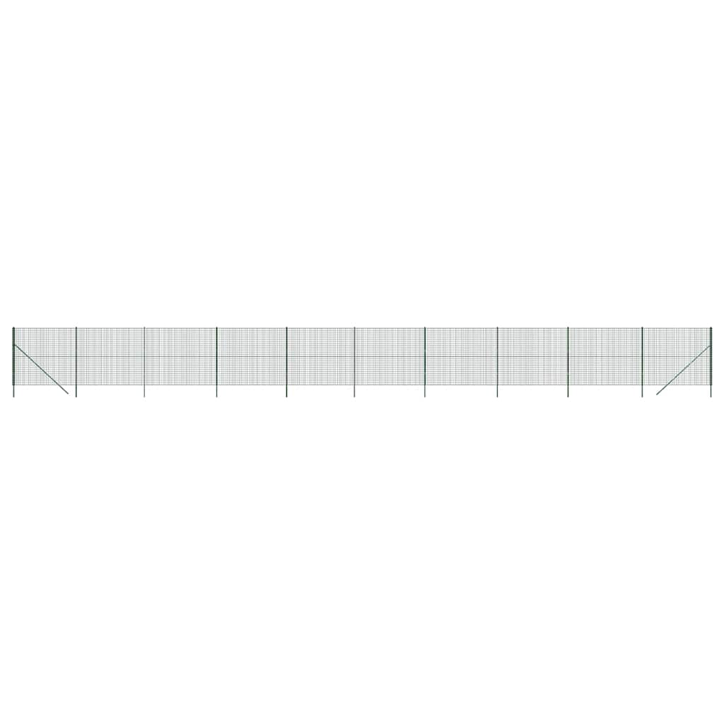 Recinzione Metallica Verde 1,6x25 m in Acciaio Zincato con Rivestimento PVC