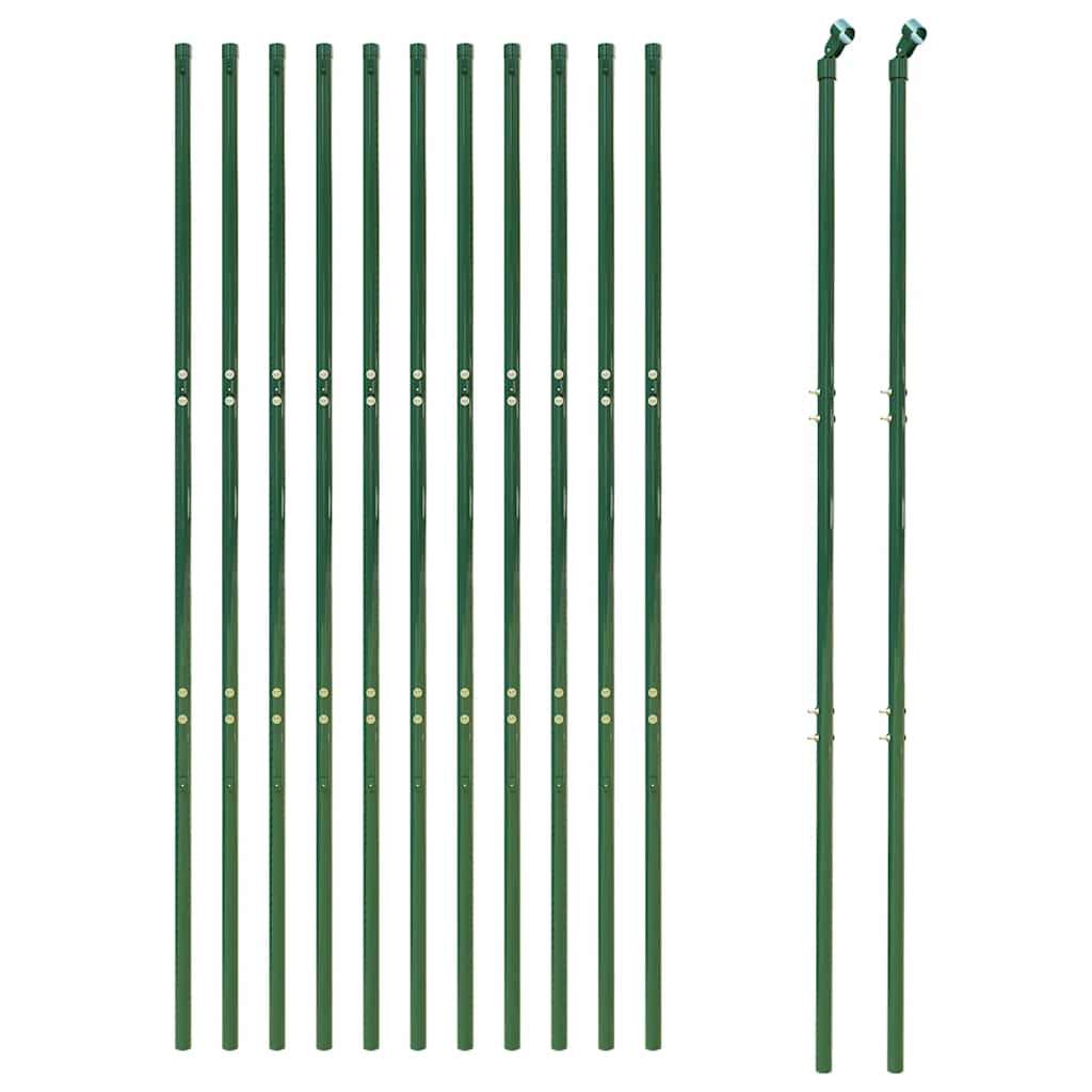 Recinzione Metallica Verde 1,6x25 m in Acciaio Zincato con Rivestimento PVC