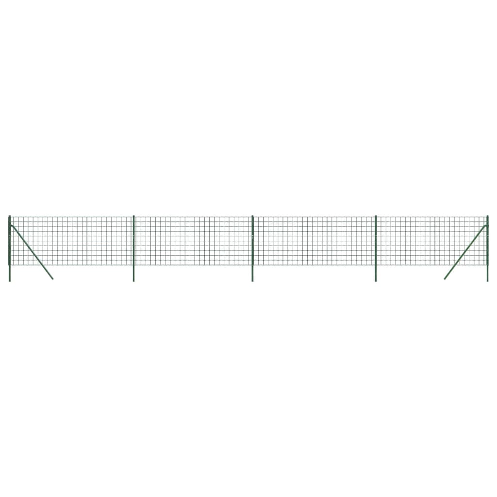 Recinzione Metallica Verde 1x10 m in Acciaio Zincato con Rivestimento PVC