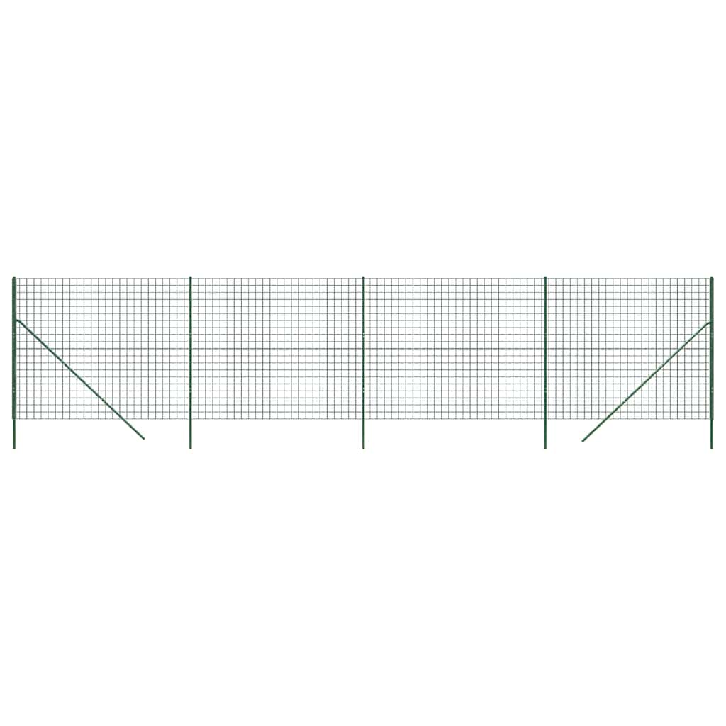 Recinzione Metallica Verde 1,8x10 m in Acciaio Zincato con Rivestimento PVC