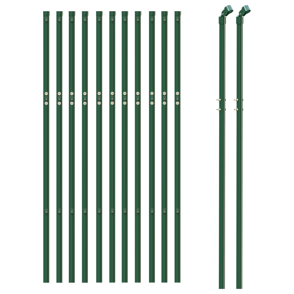 Recinzione Metallica Verde 1x25 m in Acciaio Zincato con Rivestimento PVC