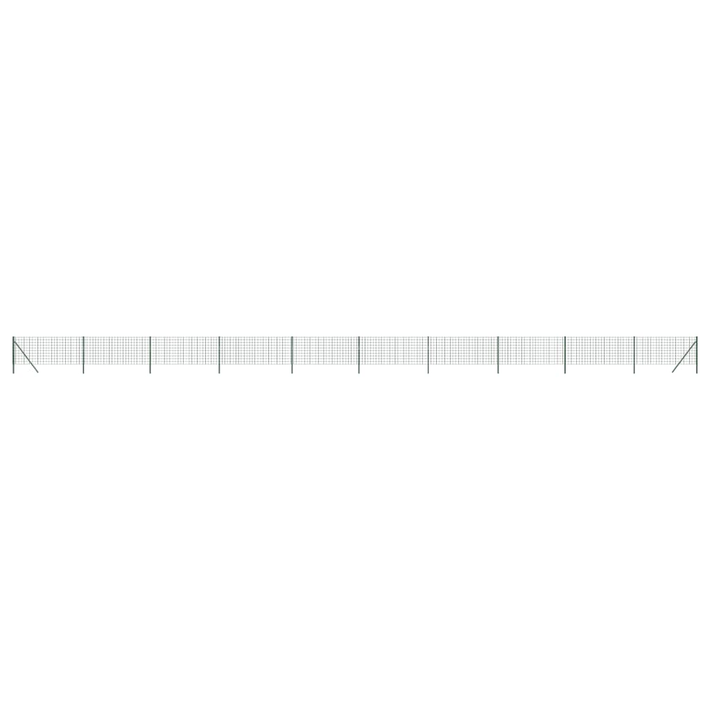 Recinzione Metallica Verde 1,1x25 m in Acciaio Zincato con Rivestimento PVC