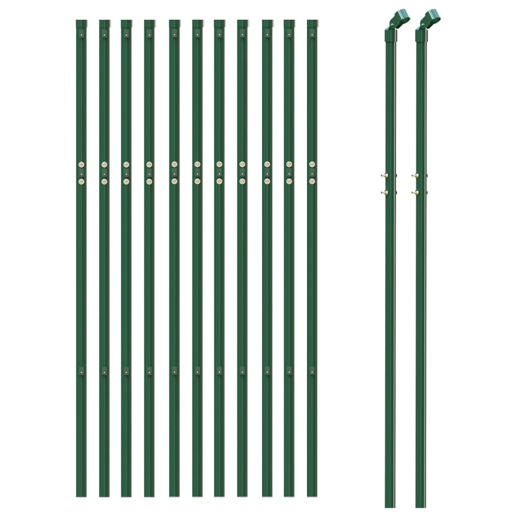 Recinzione Metallica Verde 1,1x25 m in Acciaio Zincato con Rivestimento PVC