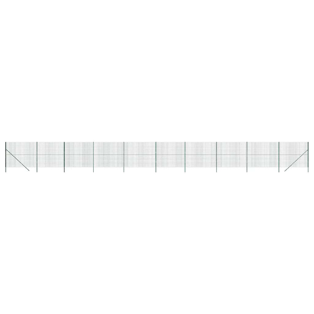 Recinzione Metallica Verde 1,4x25 m in Acciaio Zincato con Rivestimento PVC