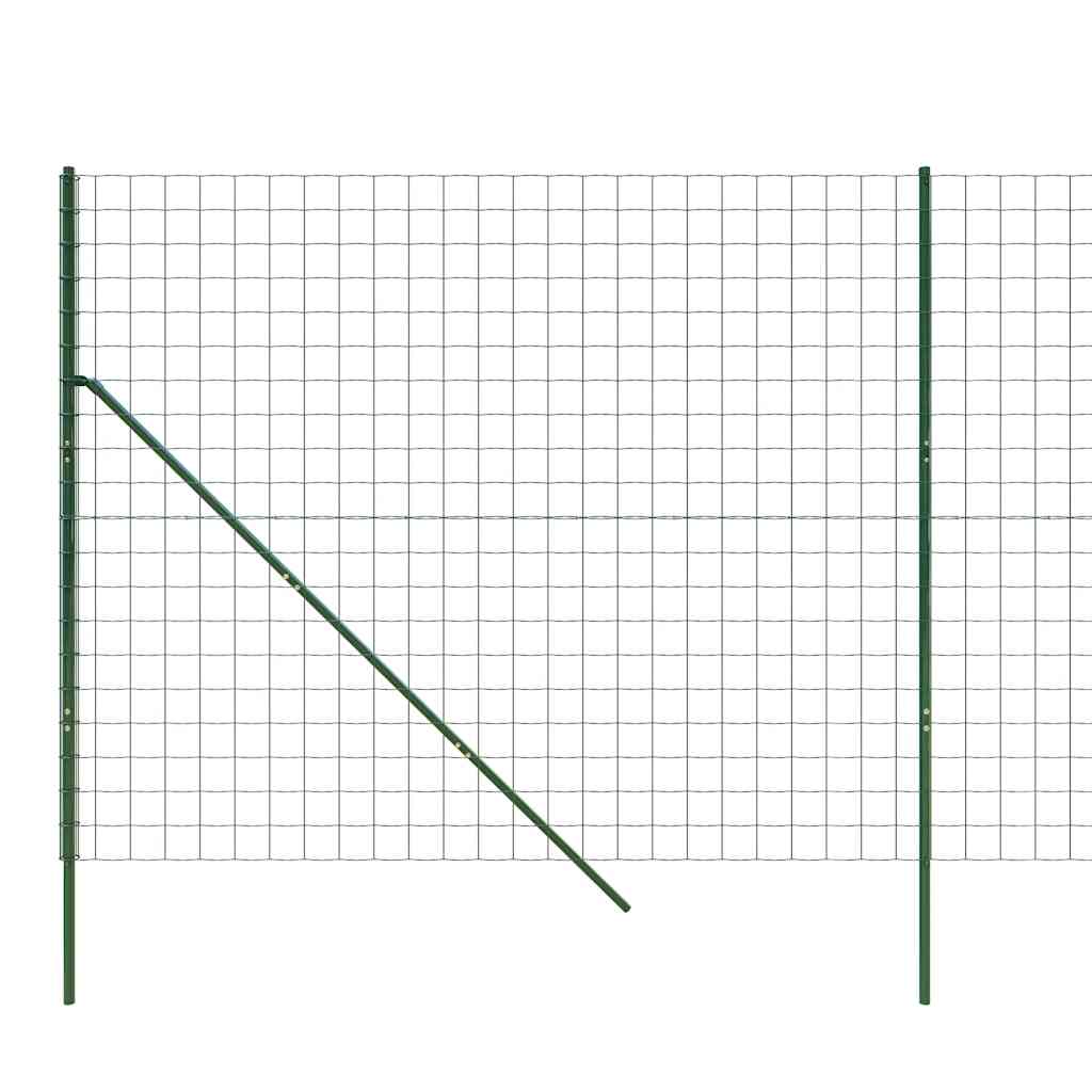 Recinzione Metallica Verde 1,4x25 m in Acciaio Zincato con Rivestimento PVC
