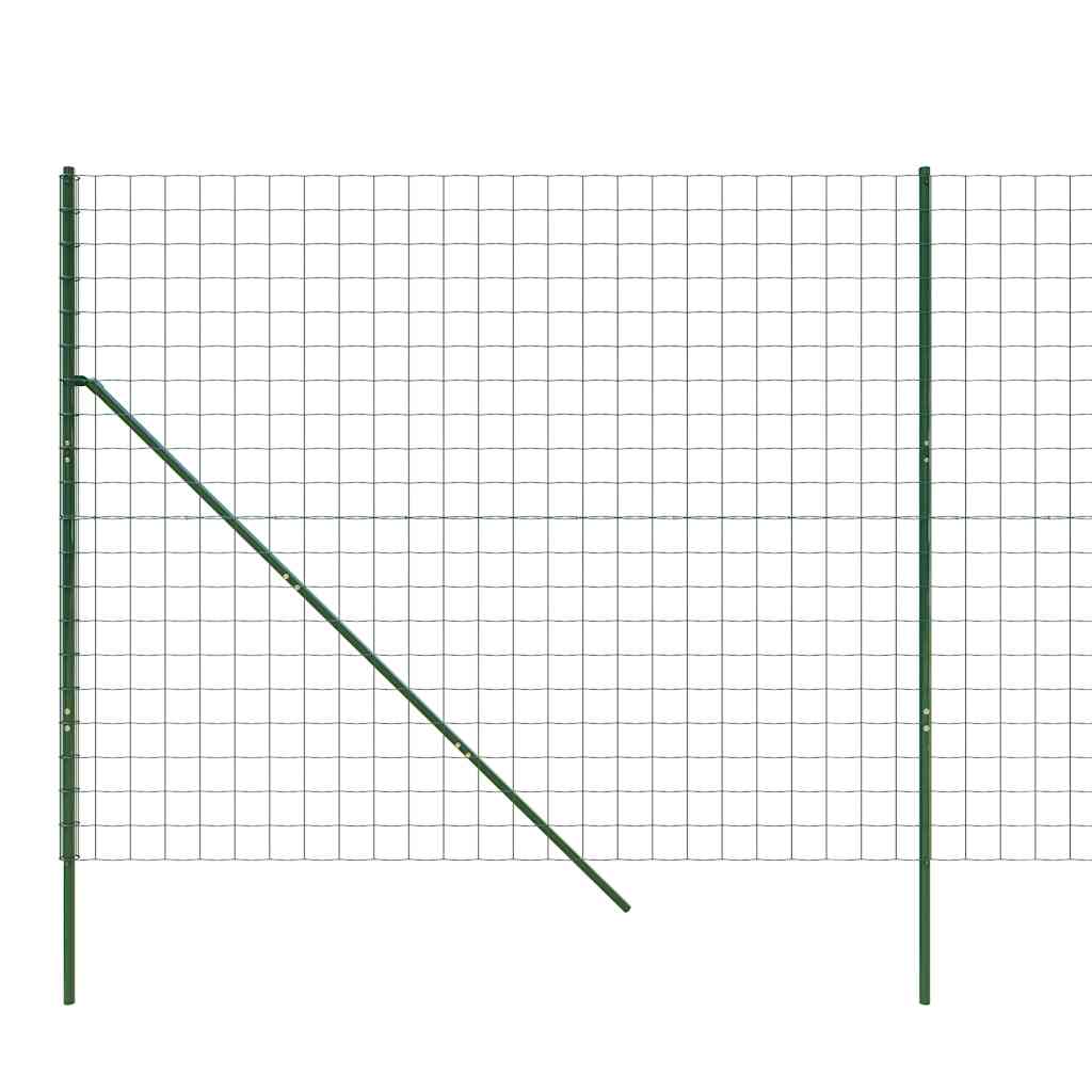 Recinzione Metallica Verde 1,6x25 m in Acciaio Zincato con Rivestimento PVC