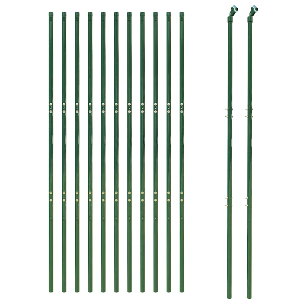 Recinzione Metallica Verde 1,8x25 m in Acciaio Zincato con Rivestimento PVC