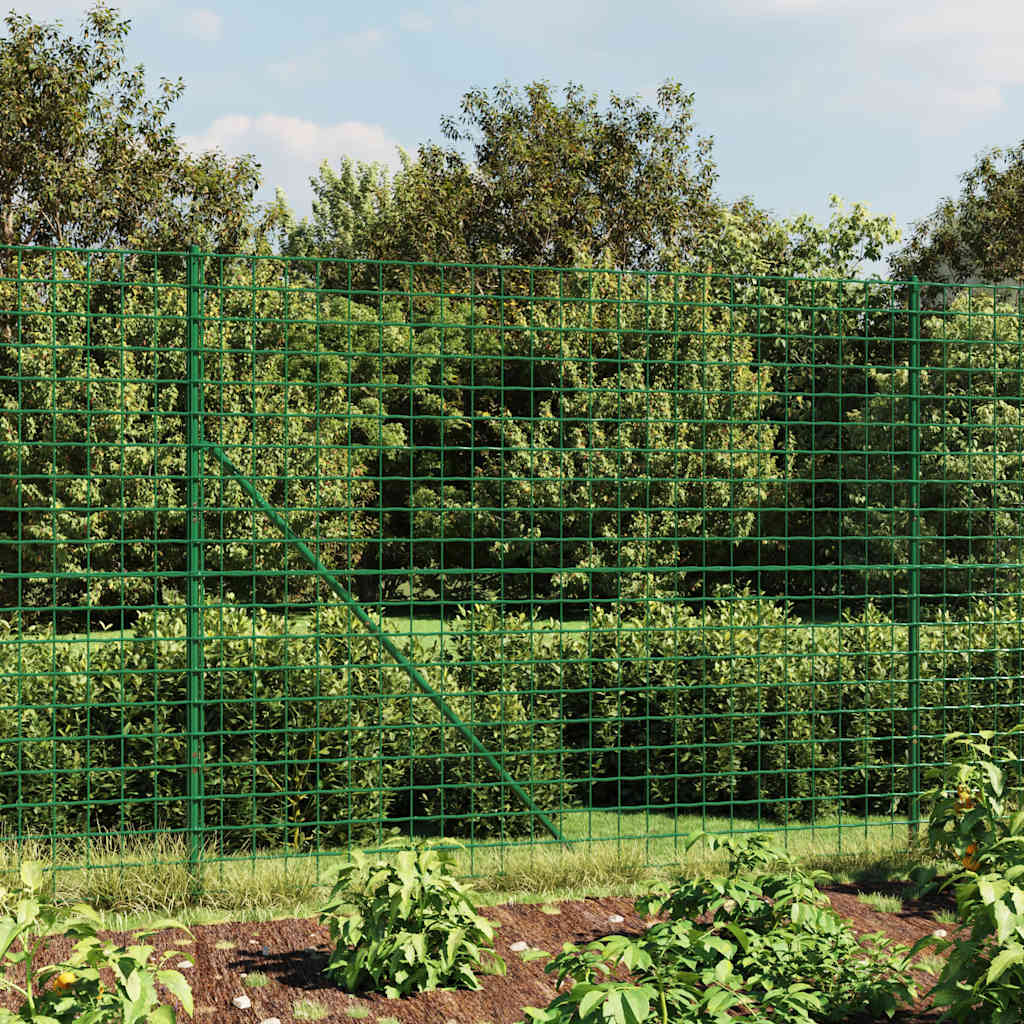 Recinzione Metallica Verde 1,8x25 m in Acciaio Zincato con Rivestimento PVC