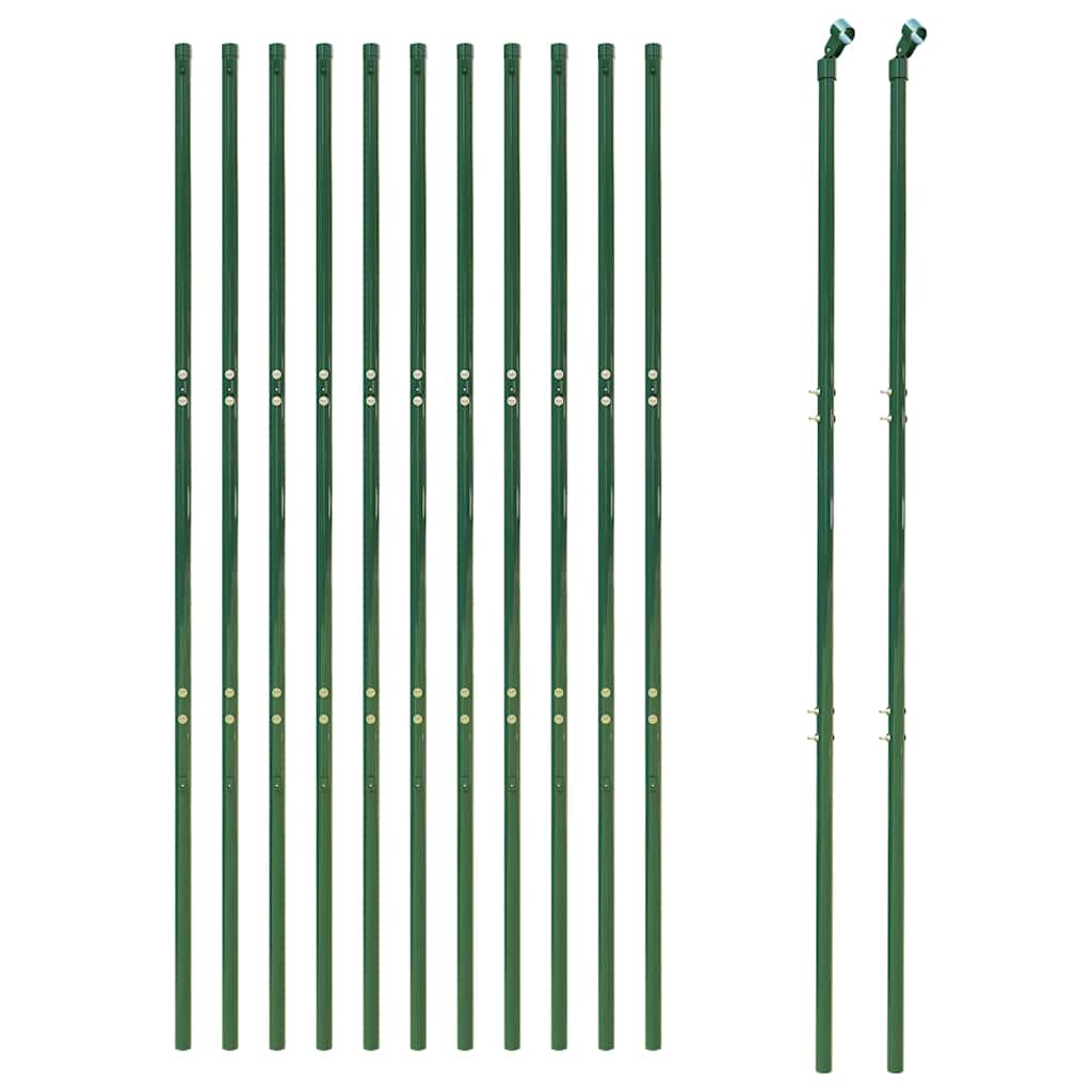 Recinzione Metallica Verde 2x25 m in Acciaio Zincato con Rivestimento PVC